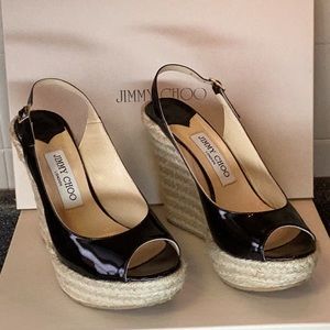 Jimmy choo black espadrilles